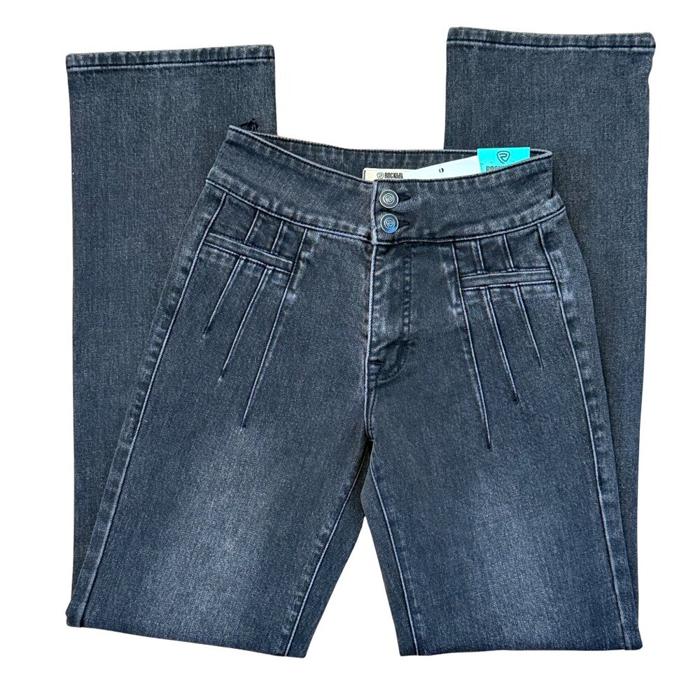 NEW Rock & Roll Denim Highrise Welt Pocket Black Wash Bootcut Jeans – Size 26x3